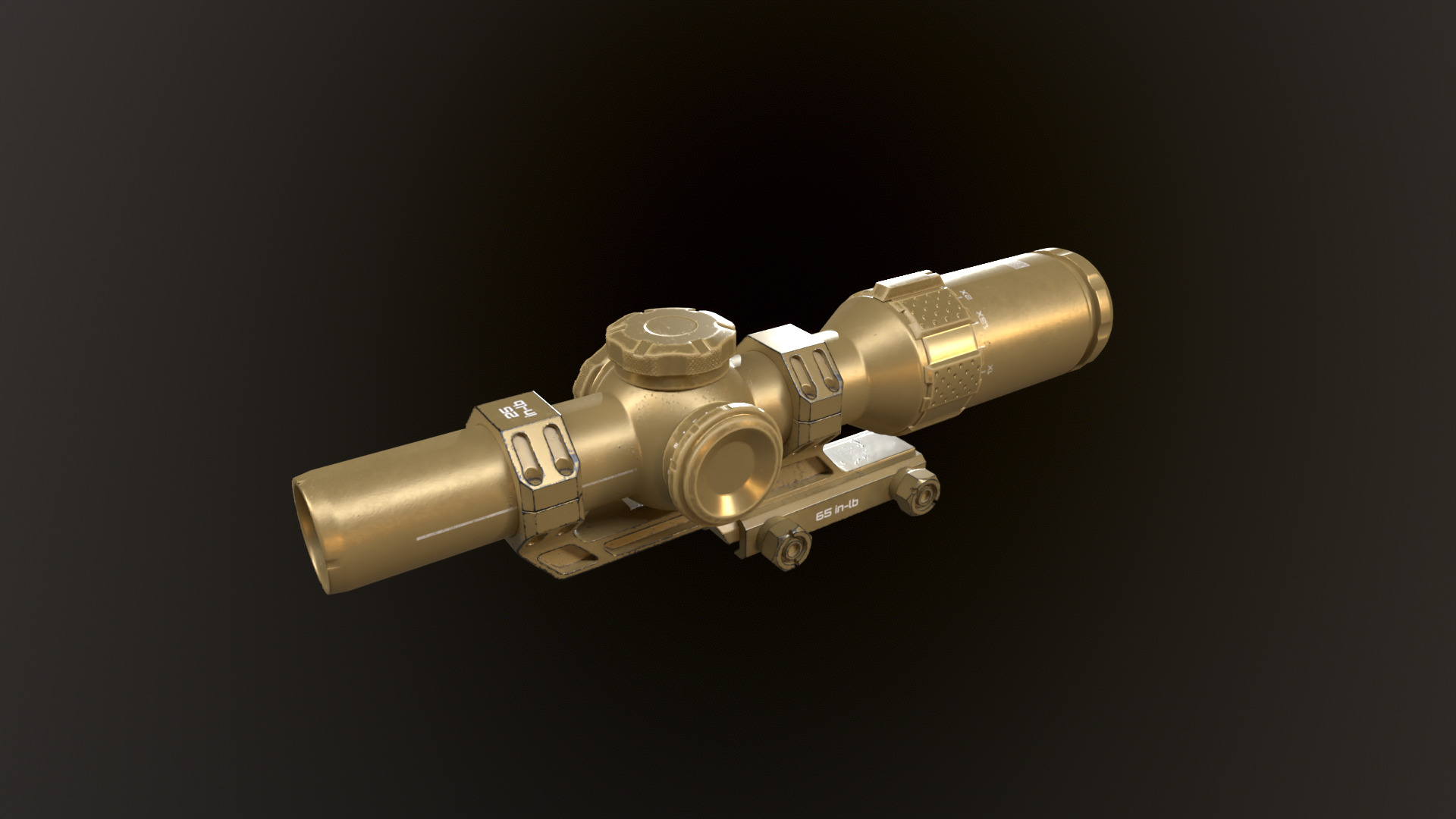 SIG SAUER Tango 6T Rifle scope Low-poly 3D model_9