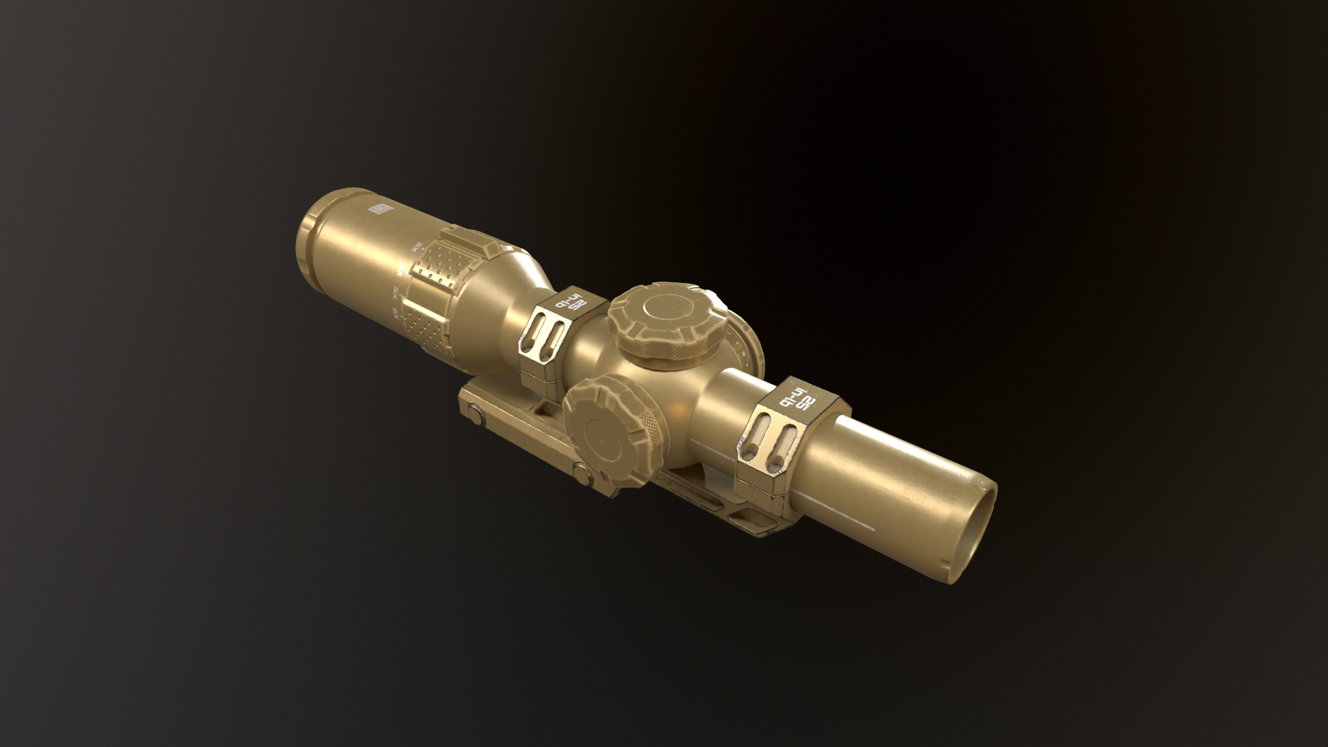 SIG SAUER Tango 6T Rifle scope Low-poly 3D model_10