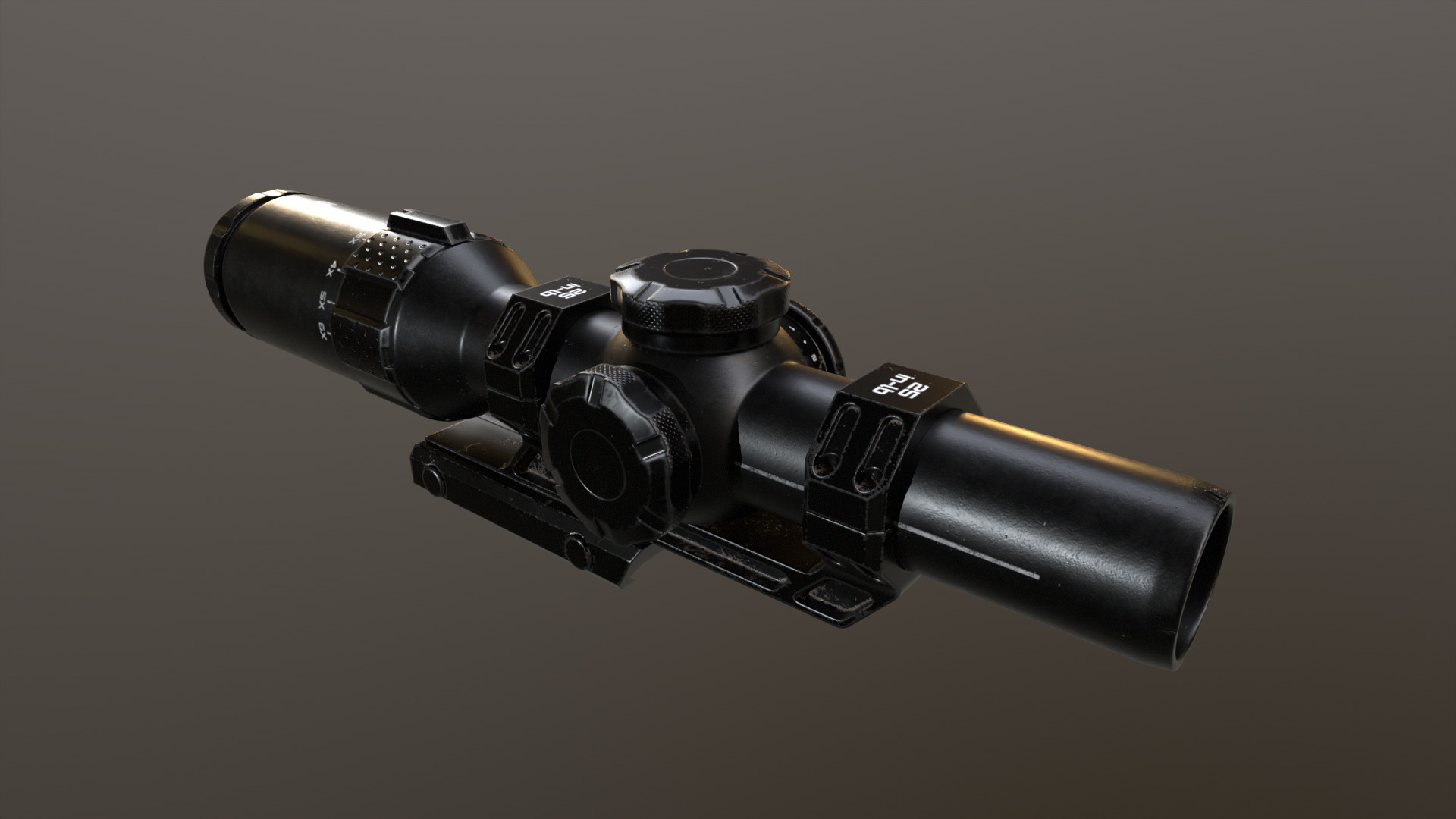 SIG SAUER Tango 6T Rifle scope Low-poly 3D model_2