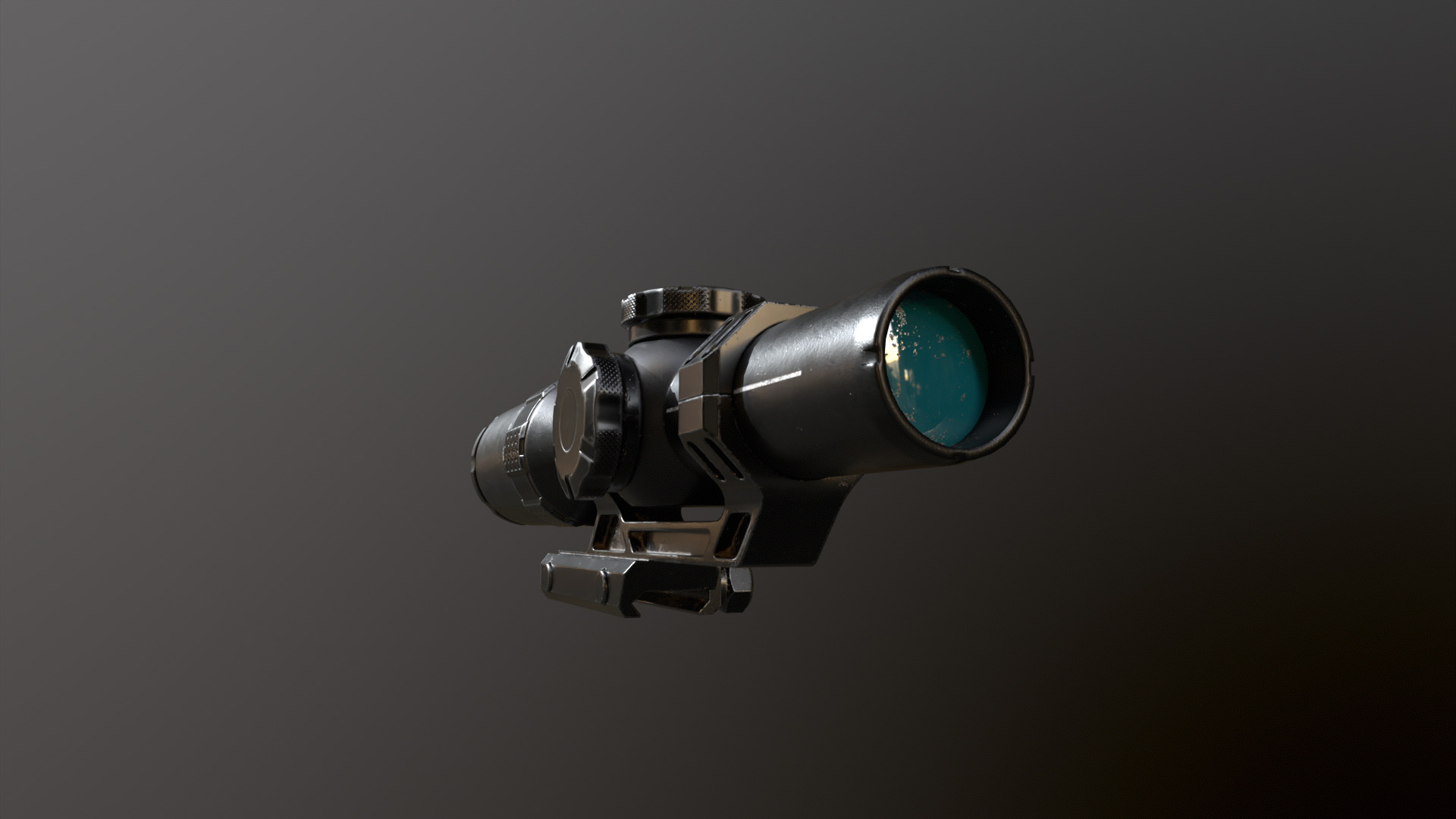 SIG SAUER Tango 6T Rifle scope Low-poly 3D model_7
