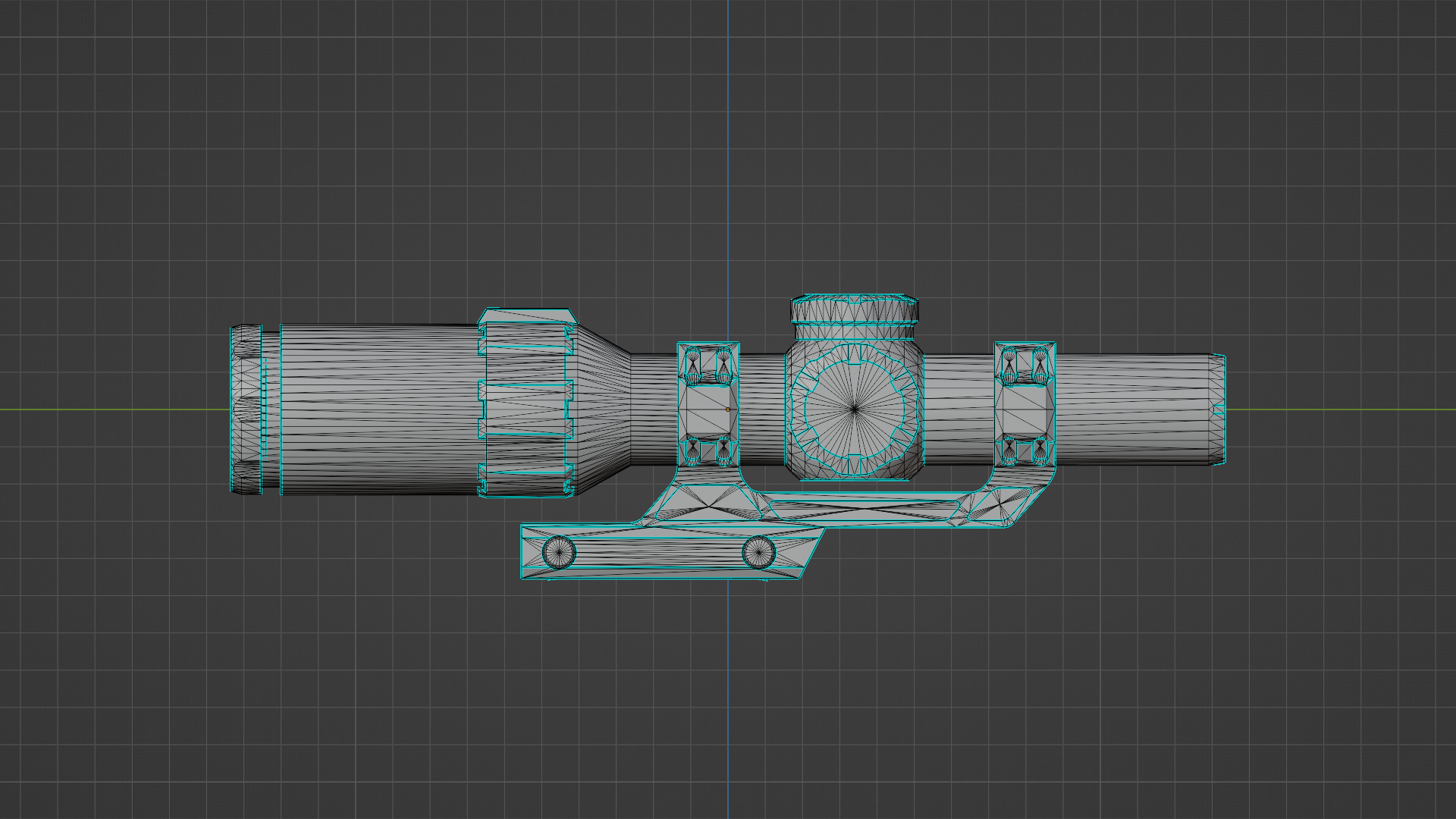 SIG SAUER Tango 6T Rifle scope Low-poly 3D model_20