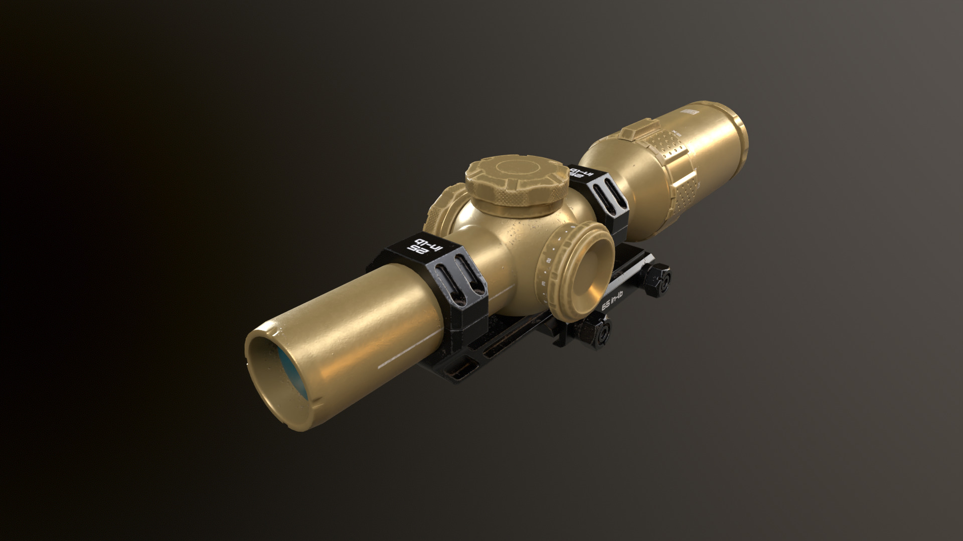 SIG SAUER Tango 6T Rifle scope Low-poly 3D model_13