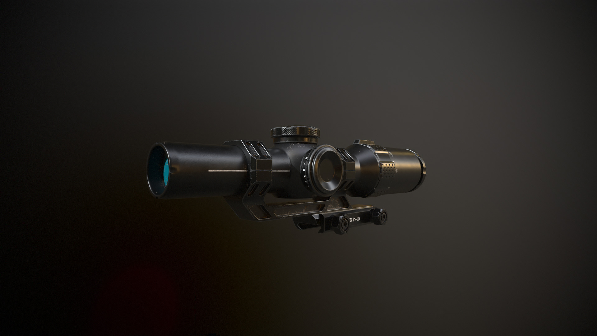 SIG SAUER Tango 6T Rifle scope Low-poly 3D model_1