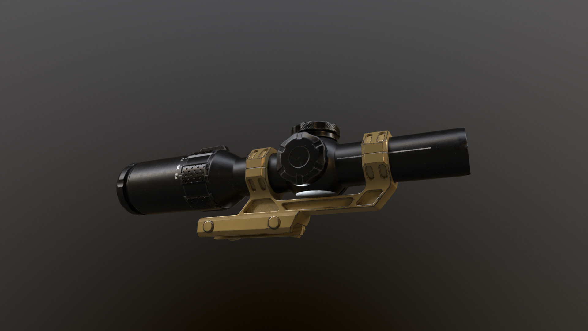 SIG SAUER Tango 6T Rifle scope Low-poly 3D model_16