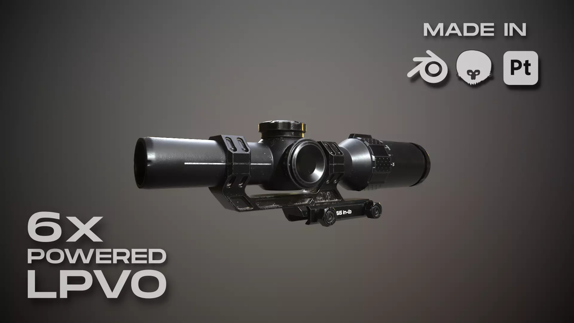 SIG SAUER Tango 6T Rifle scope Low-poly 3D model_0