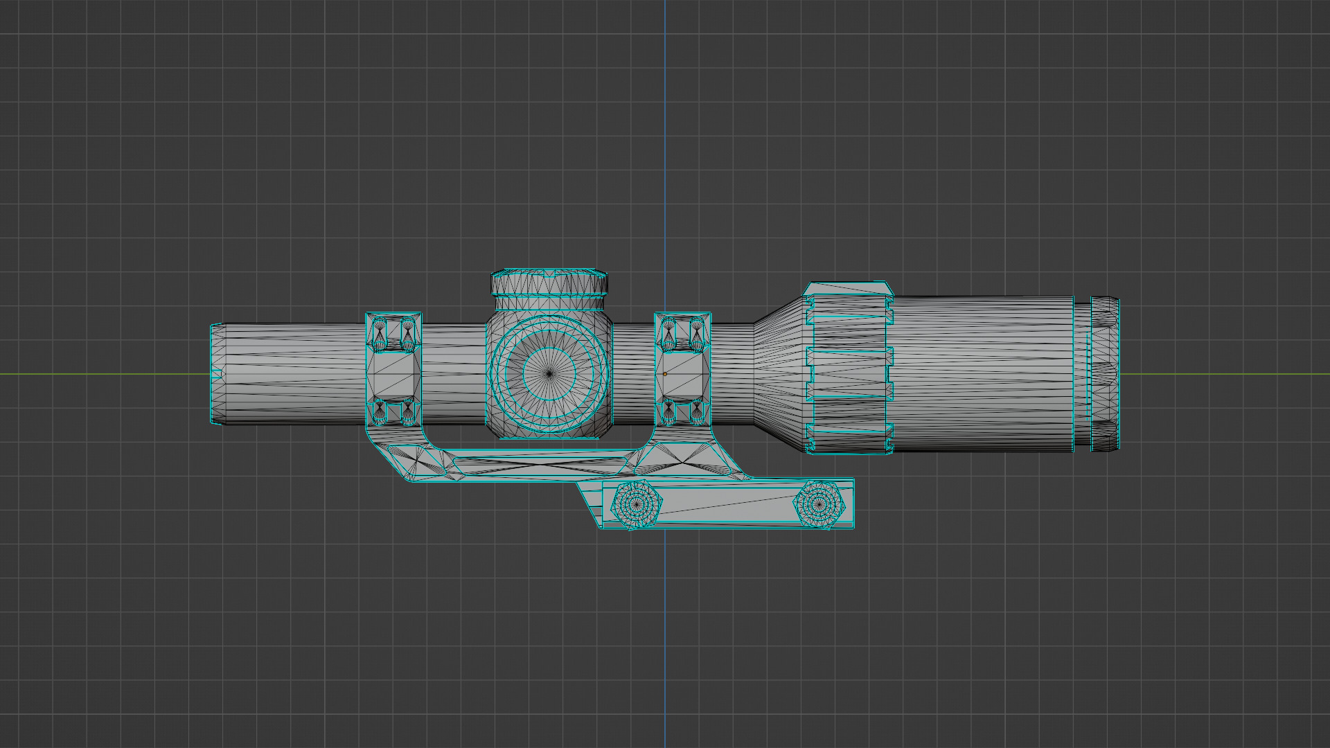 SIG SAUER Tango 6T Rifle scope Low-poly 3D model_17