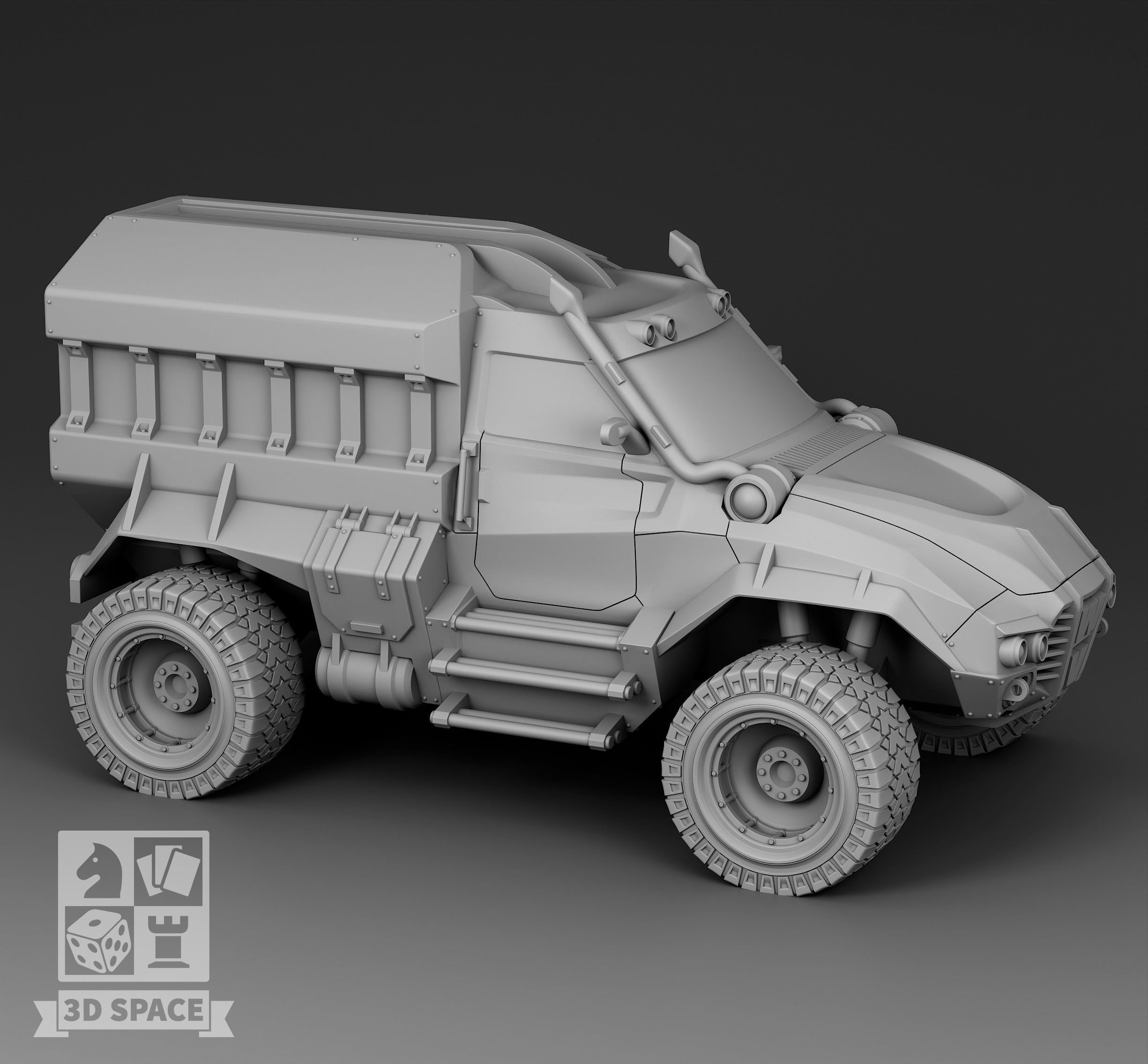 Futuristic van 3D print model_2