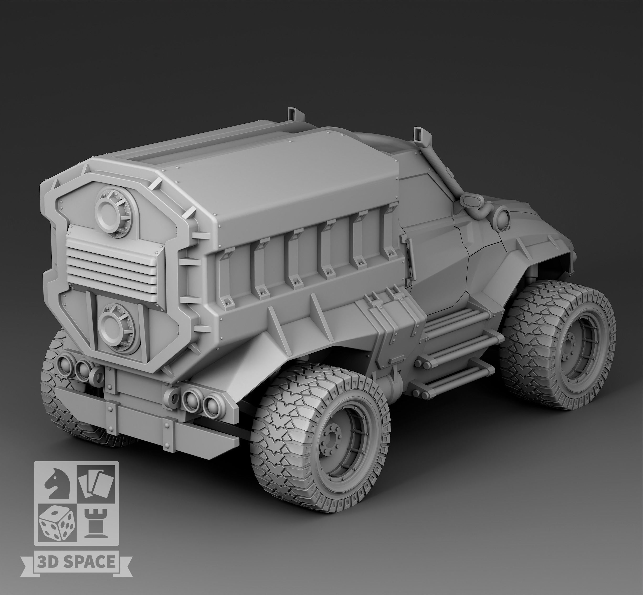 Futuristic van 3D print model_1