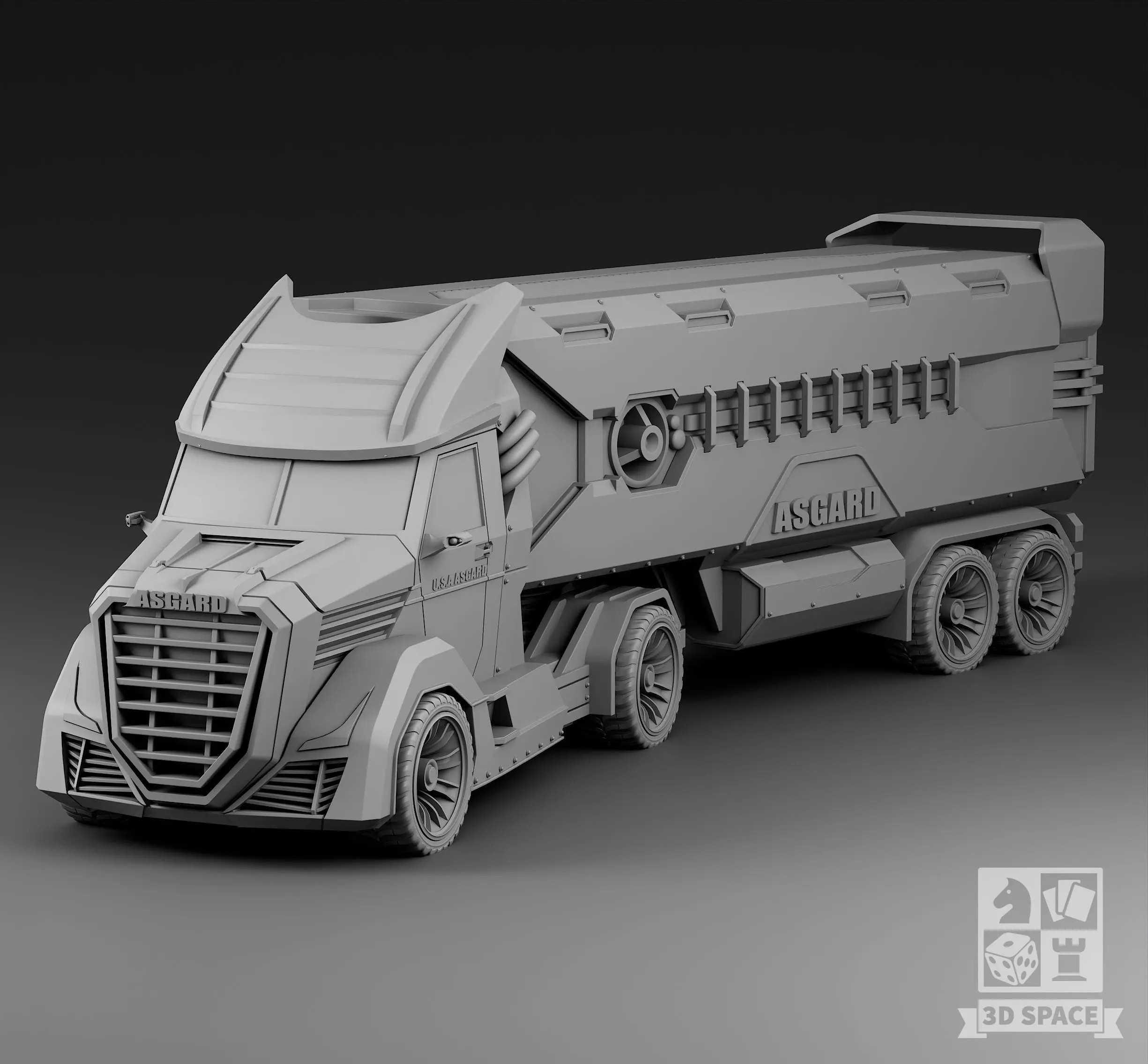 Futuristic Truck 3D print model_0