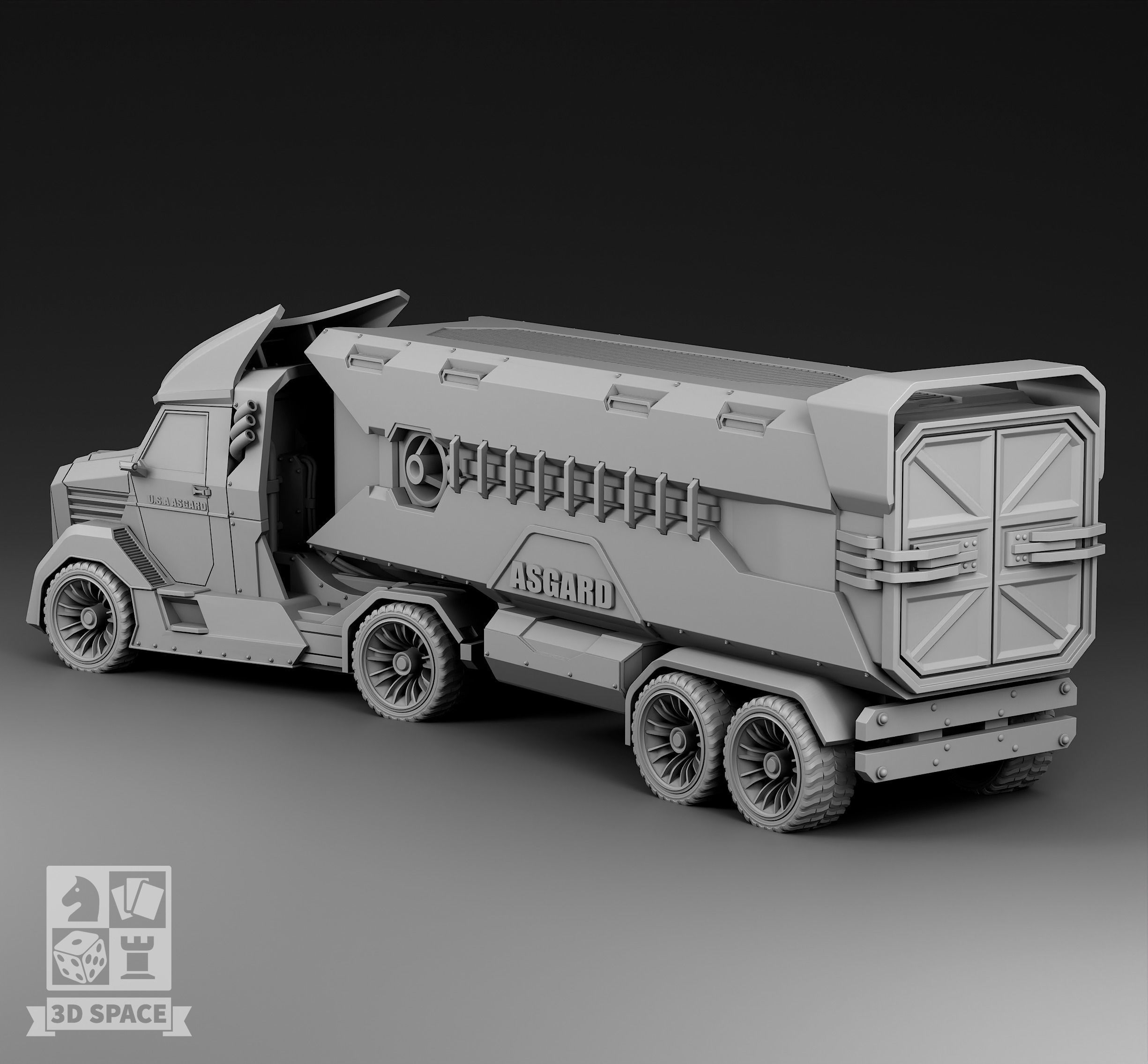 Futuristic Truck 3D print model_1