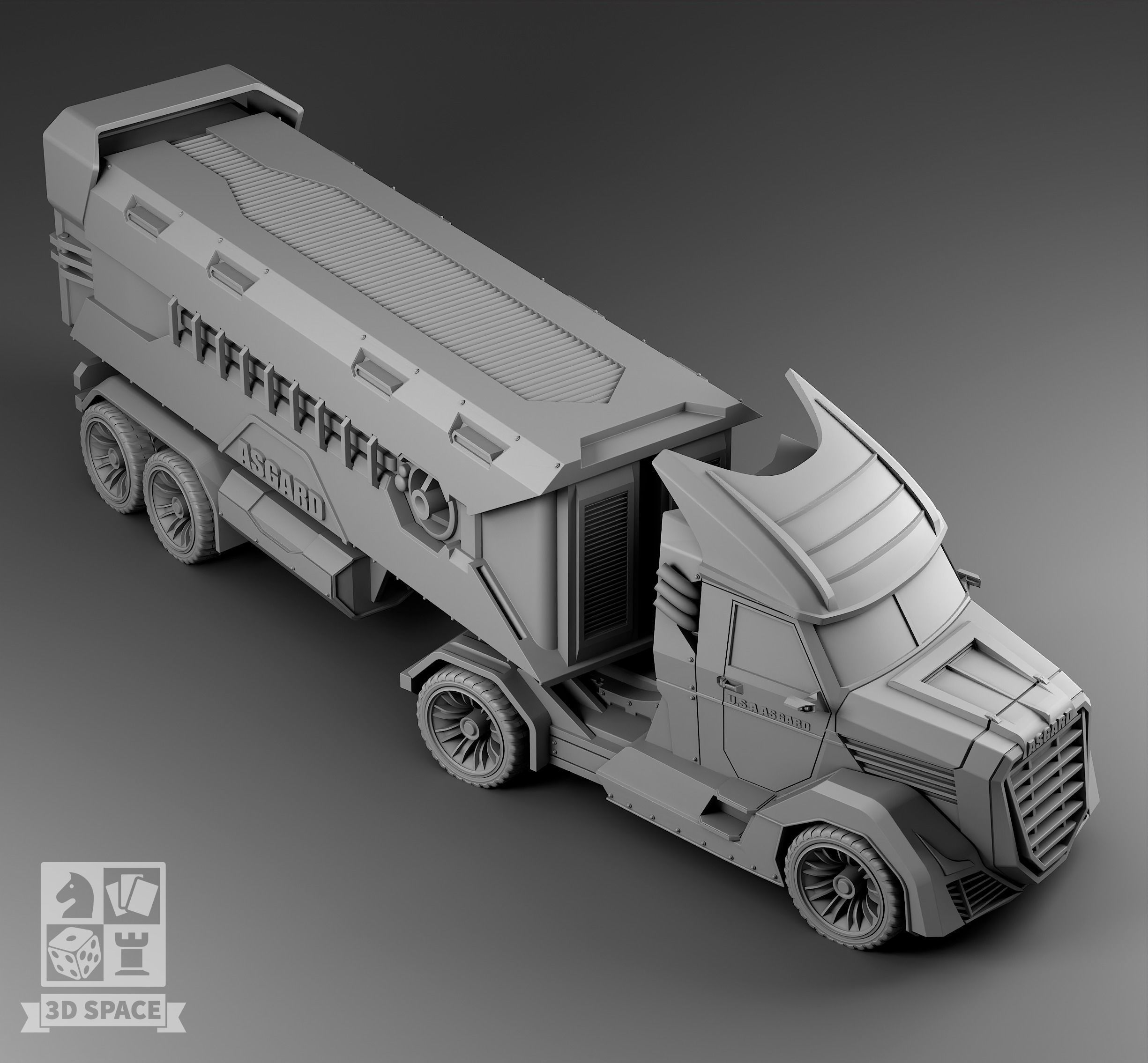 Futuristic Truck 3D print model_2