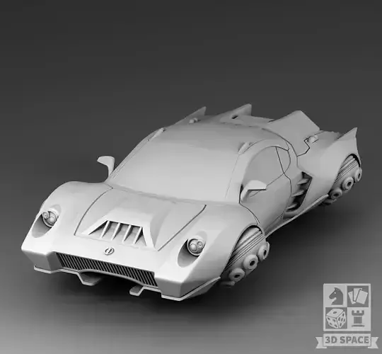 Futuristic sports hovercar