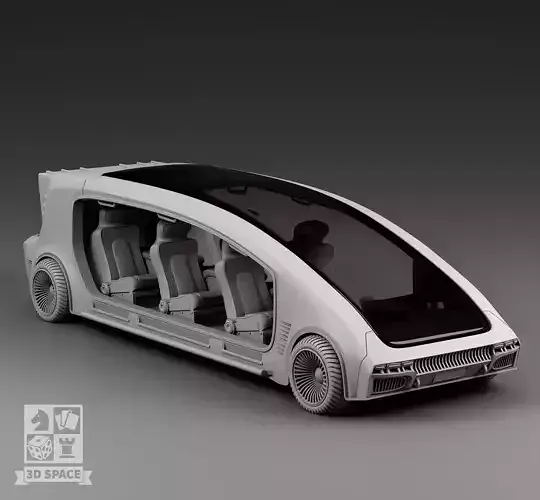 Futuristic panoramic limousine