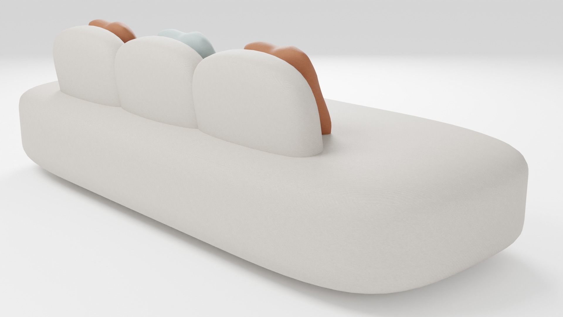 Compact soft sofa of small sizes 3D model_2