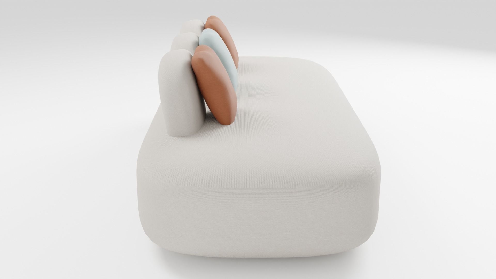 Compact soft sofa of small sizes 3D model_1