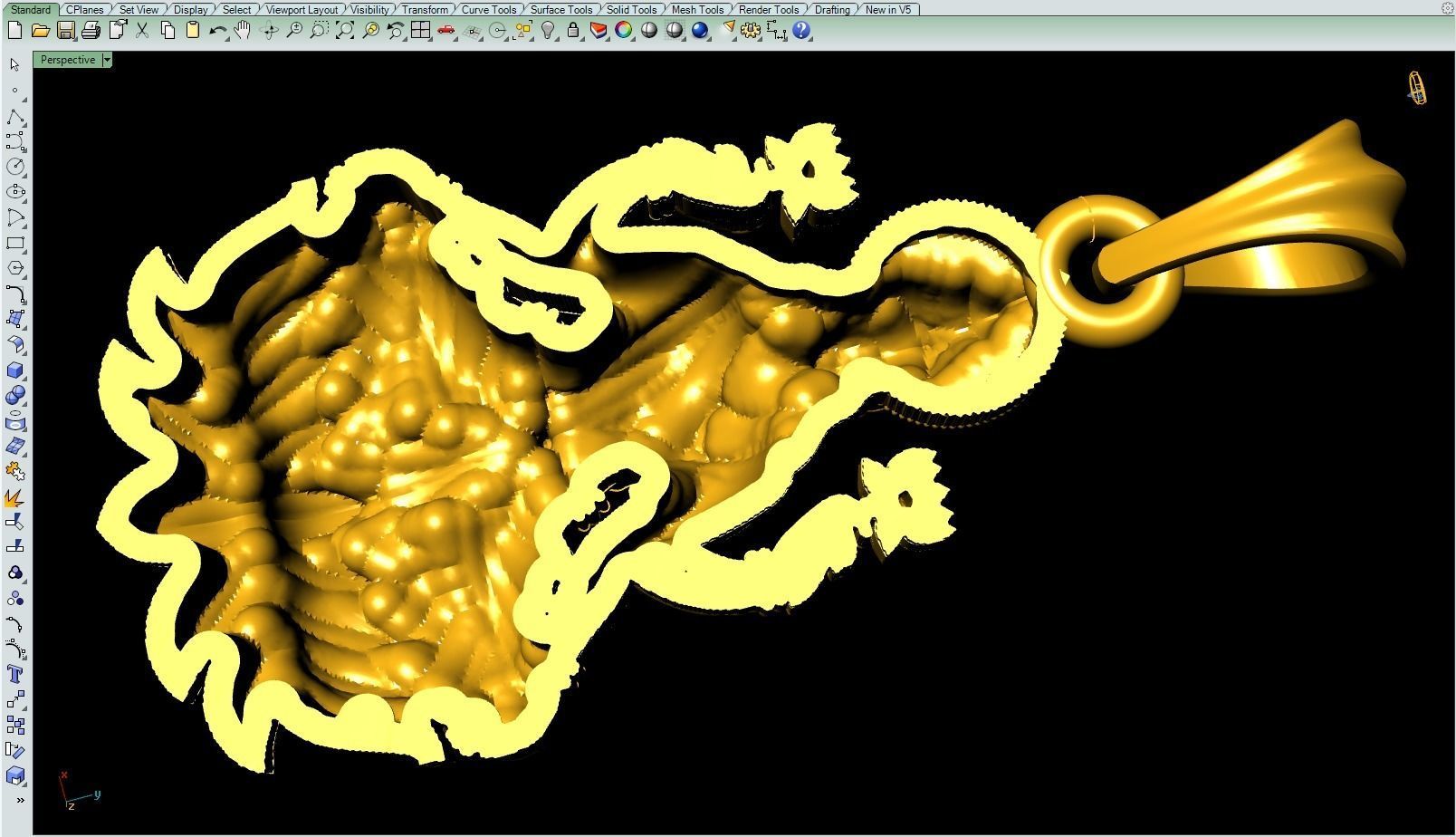 Laxmi pendant Artwork-88 3D print model_5