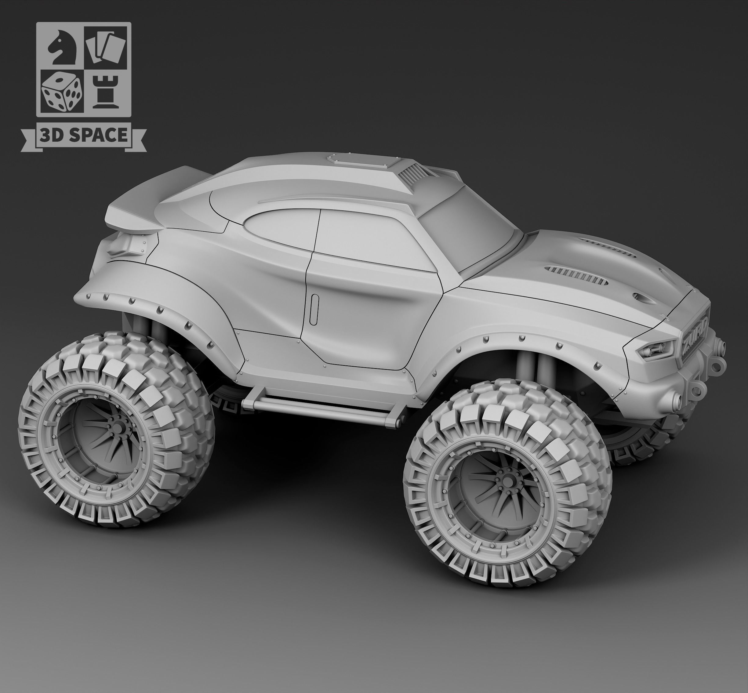 Futuristic Car - Zurd 3D print model_2