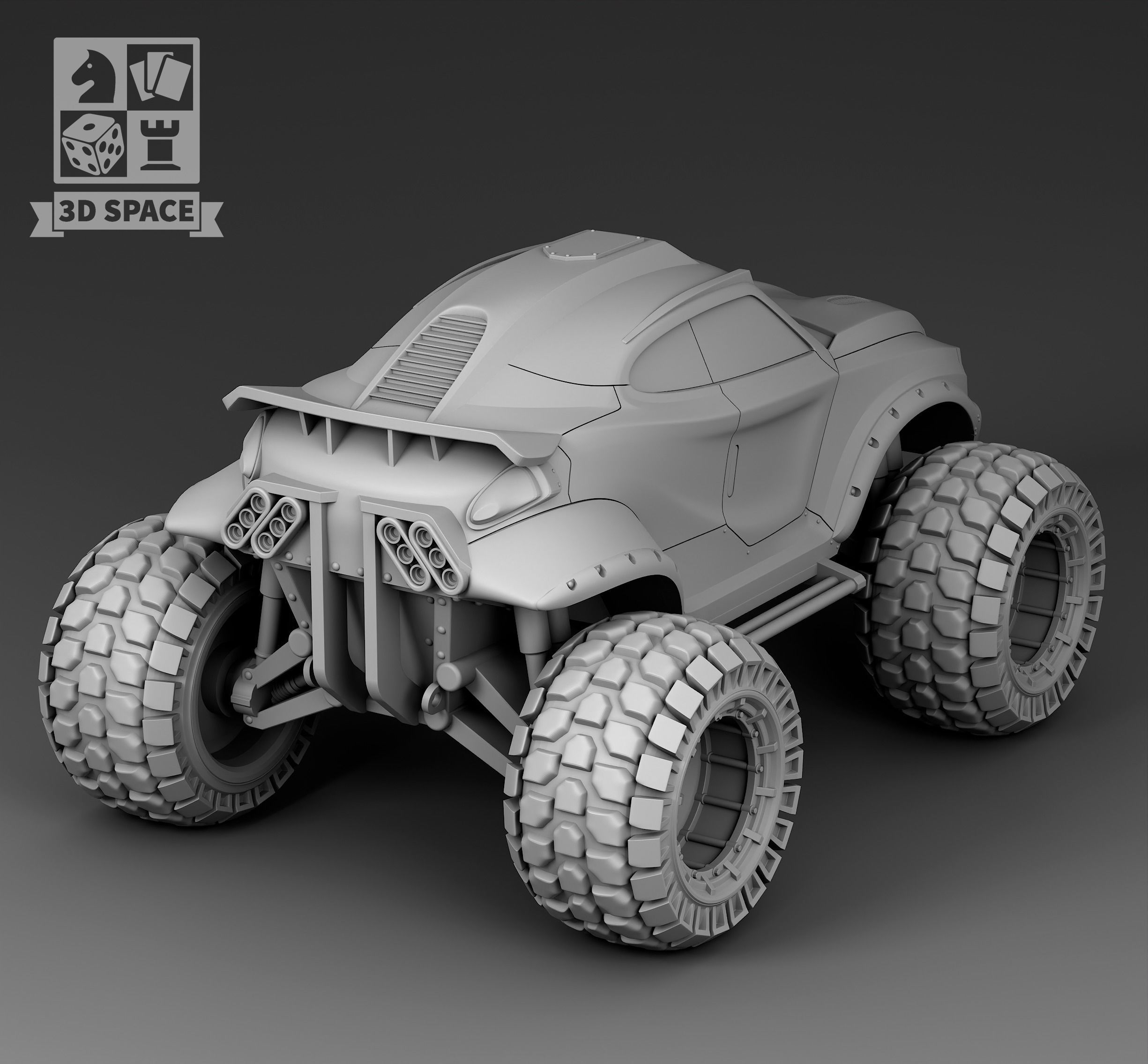 Futuristic Car - Zurd 3D print model_1