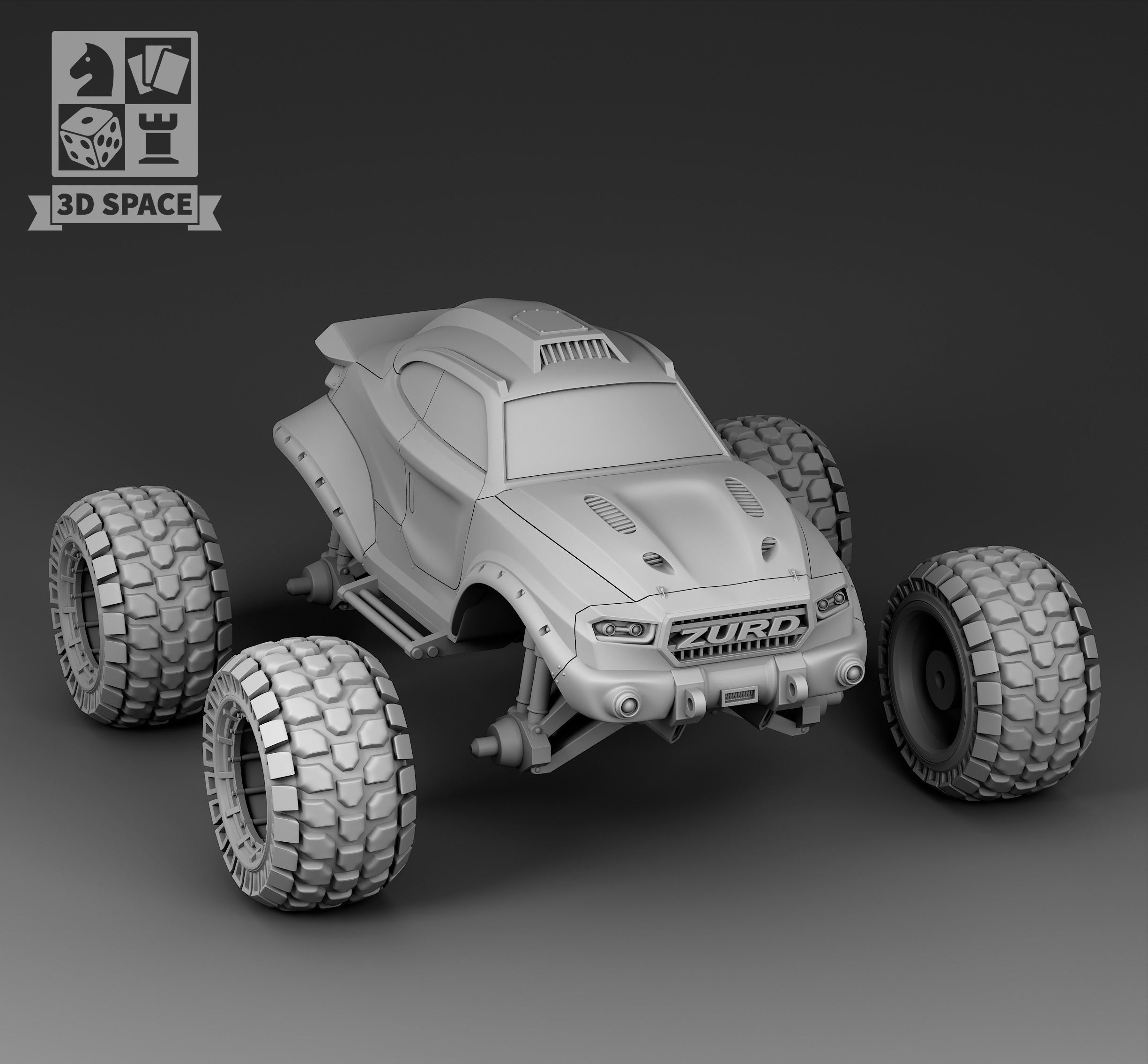 Futuristic Car - Zurd 3D print model_3