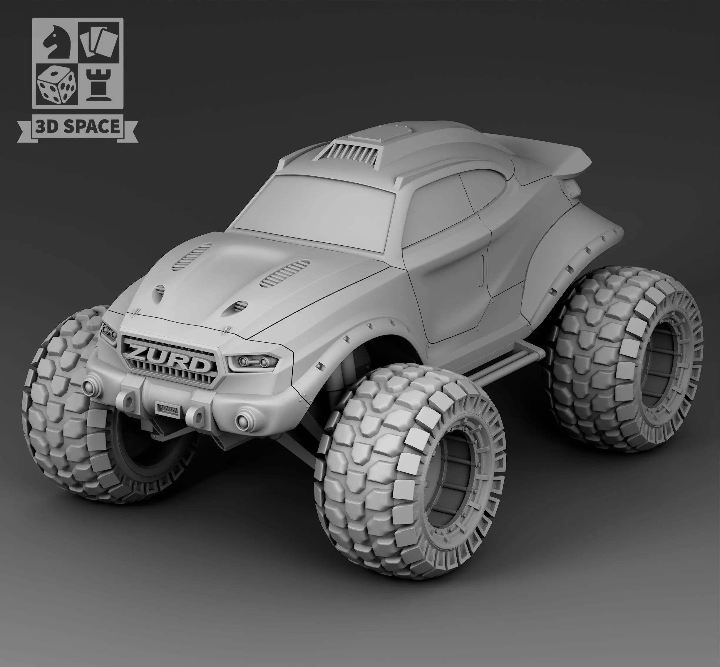 Futuristic Car - Zurd 3D print model_0