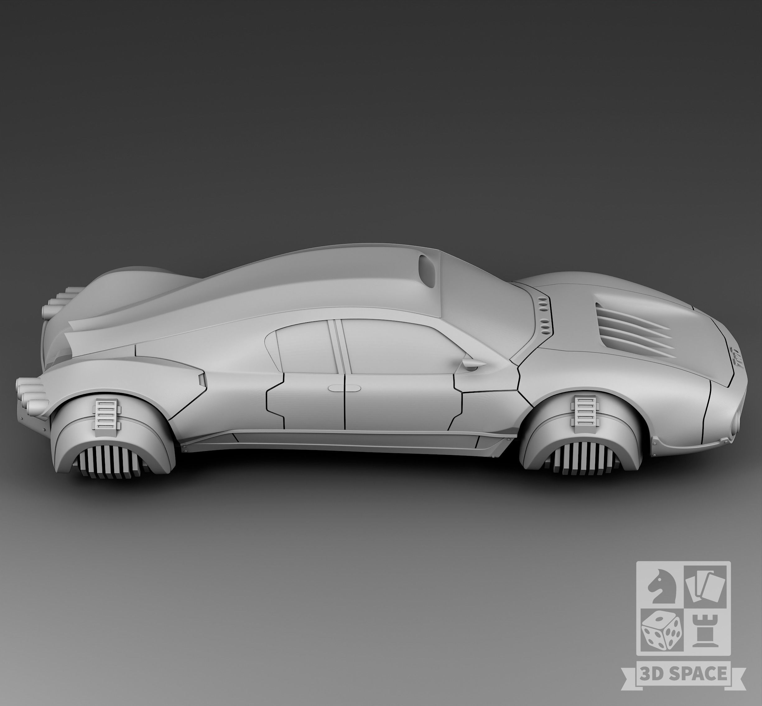 Futuristic Car - TWD 3D print model_2