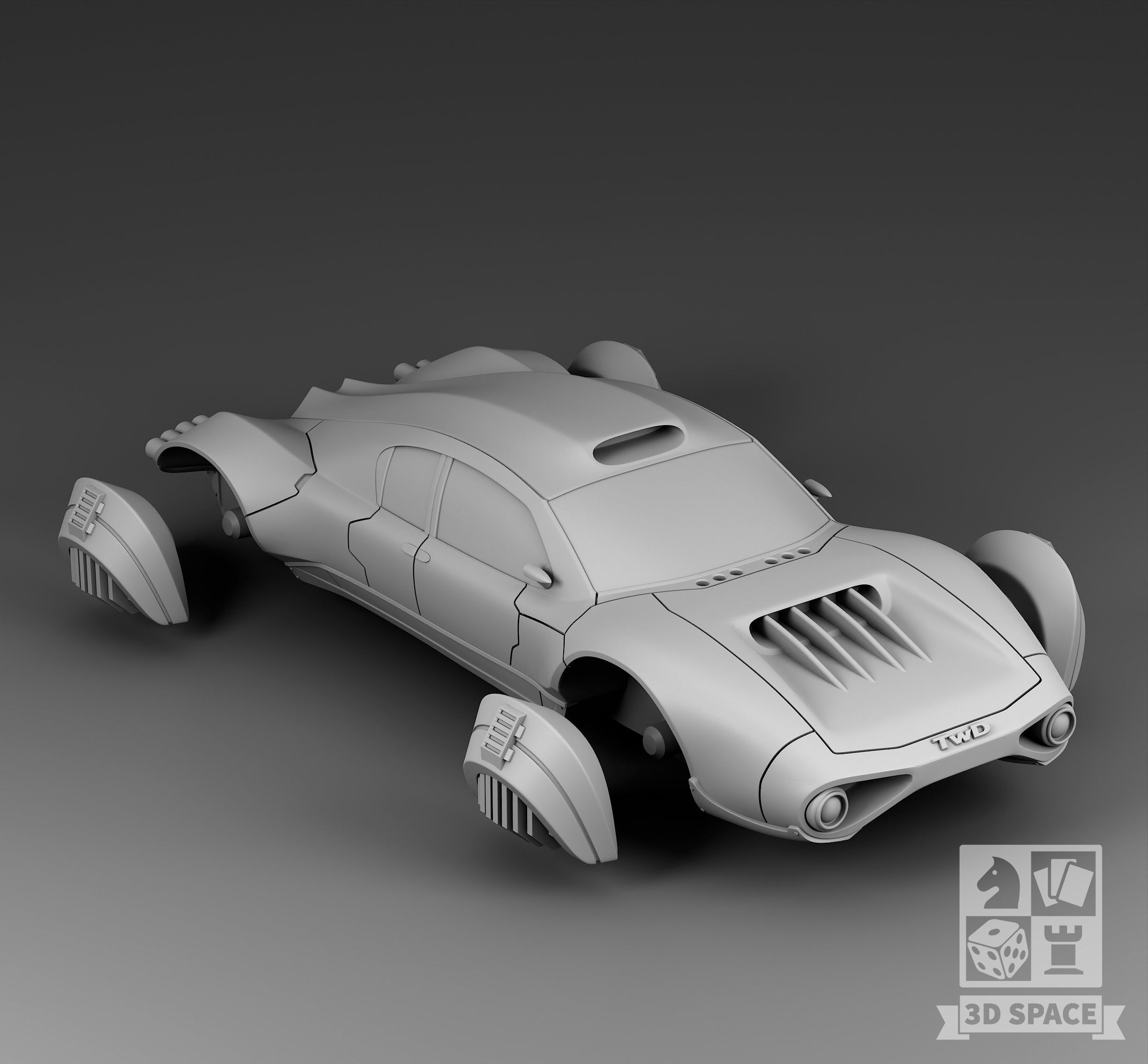 Futuristic Car - TWD 3D print model_3