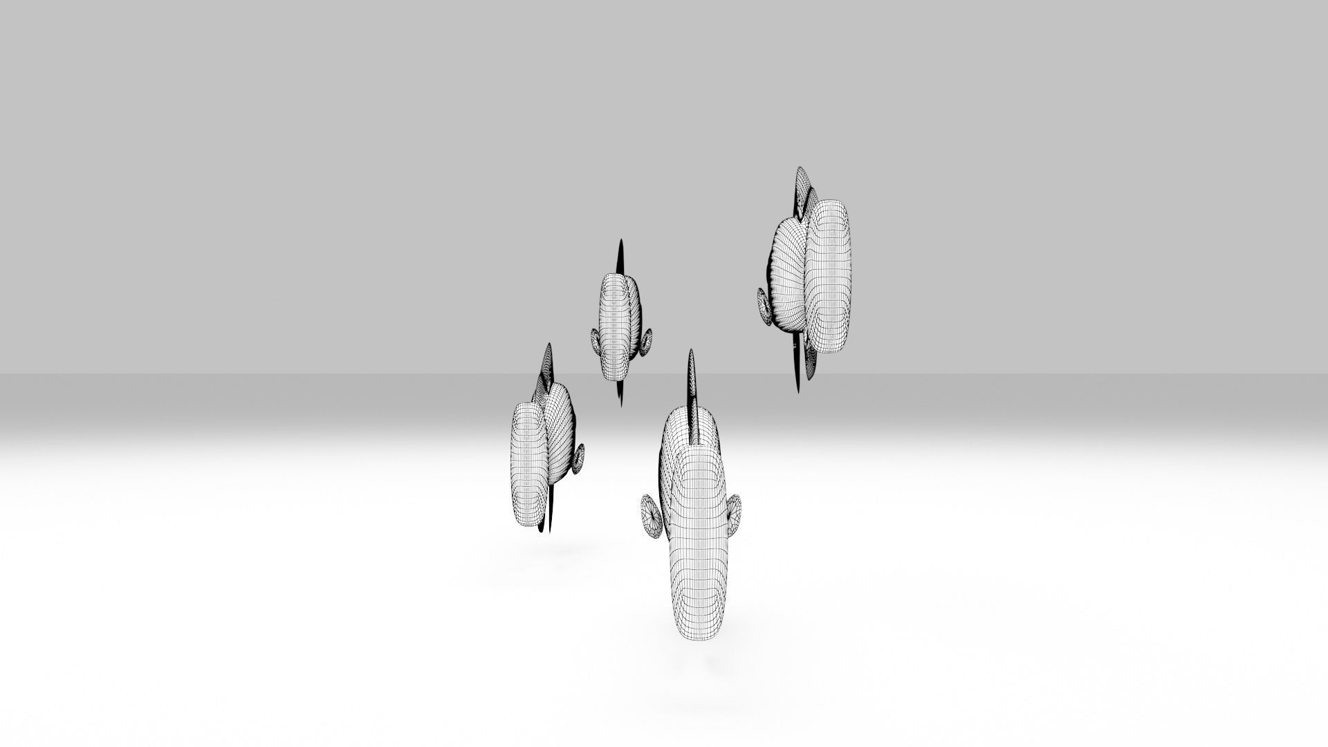 Bicolor Dottyback Fish 3D model_7