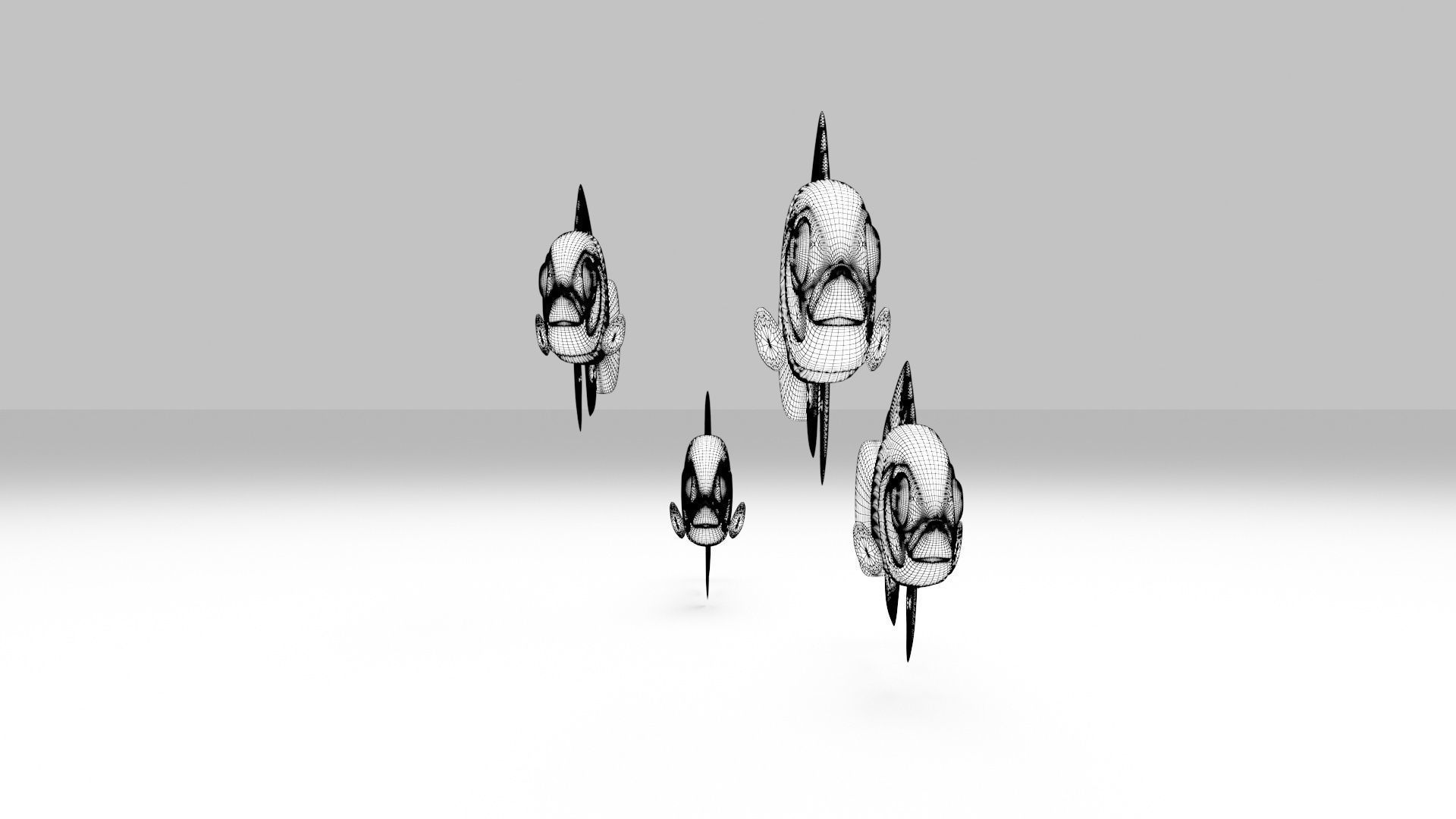 Bicolor Dottyback Fish 3D model_8