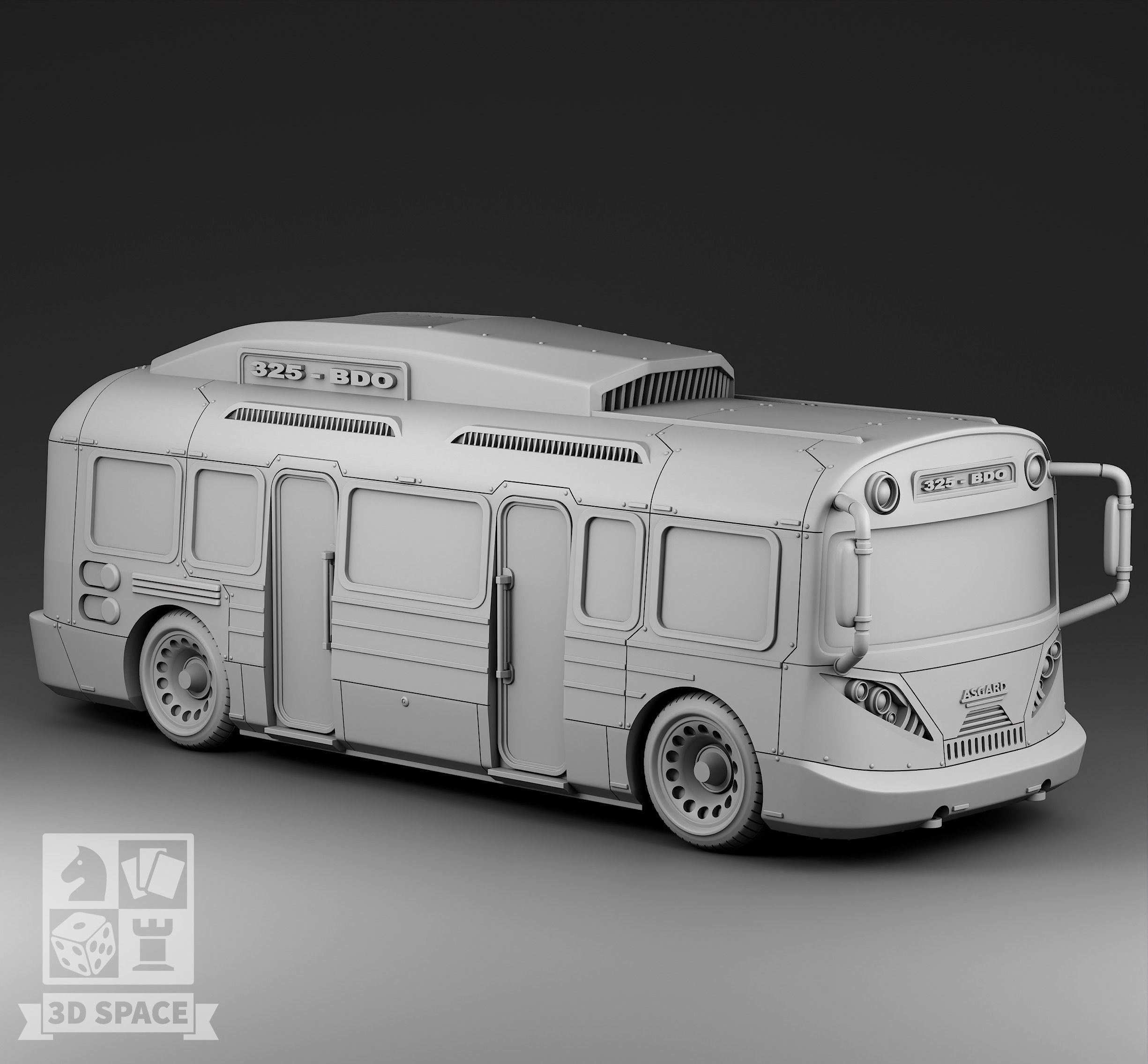 Futuristic bus 2 3D print model_2