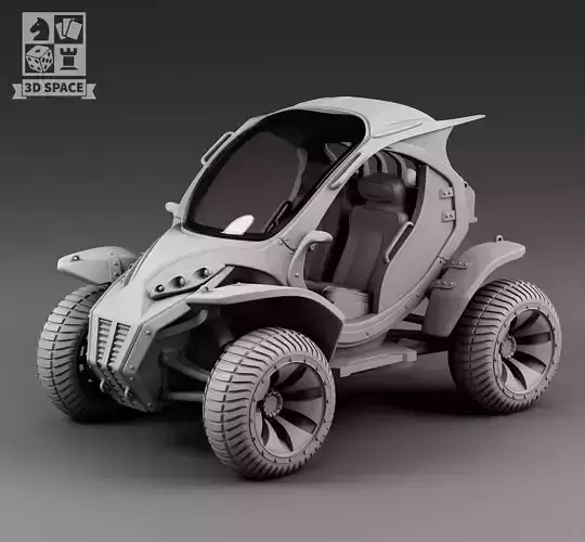 Futuristic buggy 3D print model