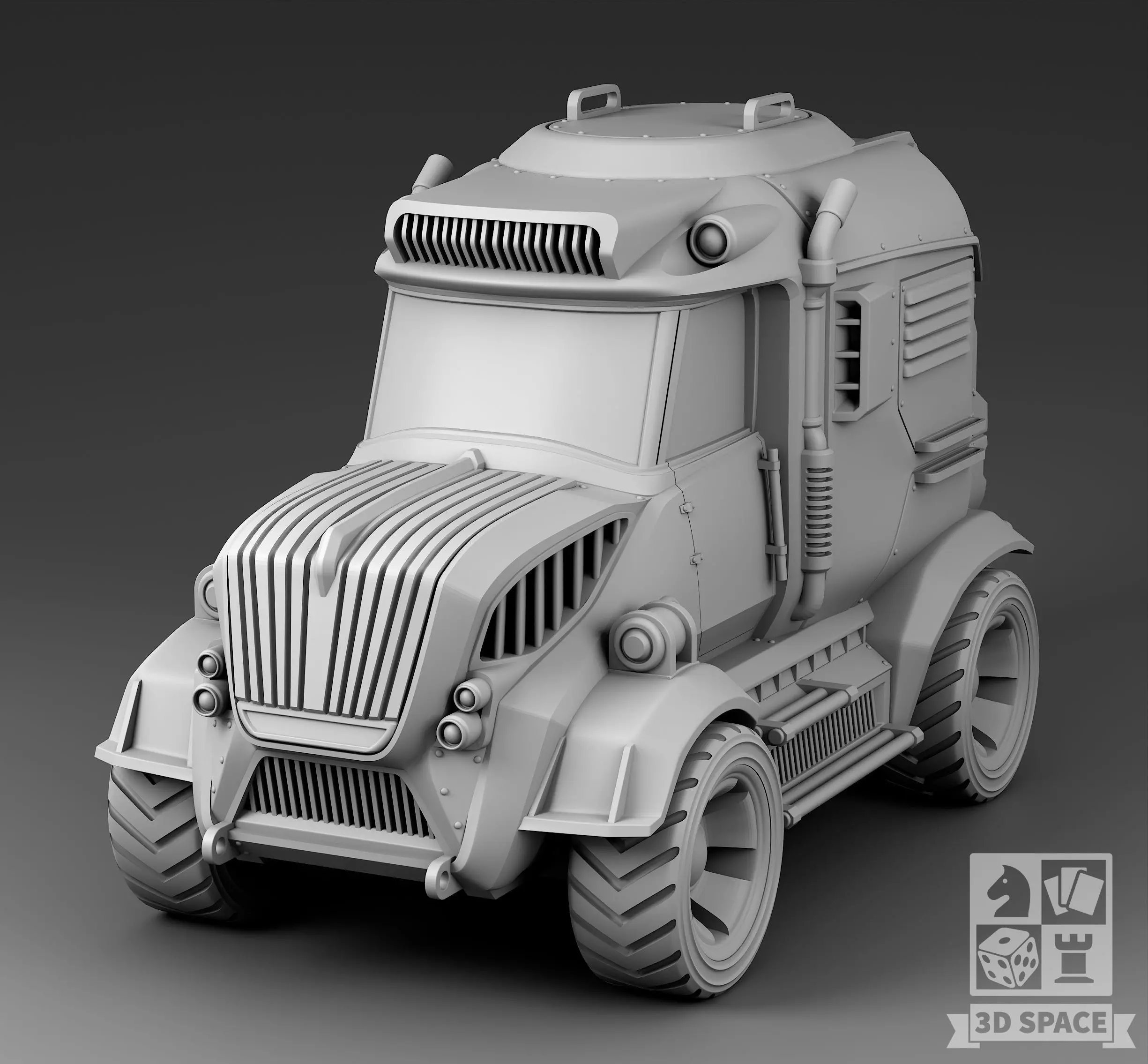 Futuristic armored vehicle 3D print model
