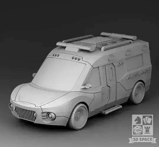 Futuristic Ambulance 3D print model
