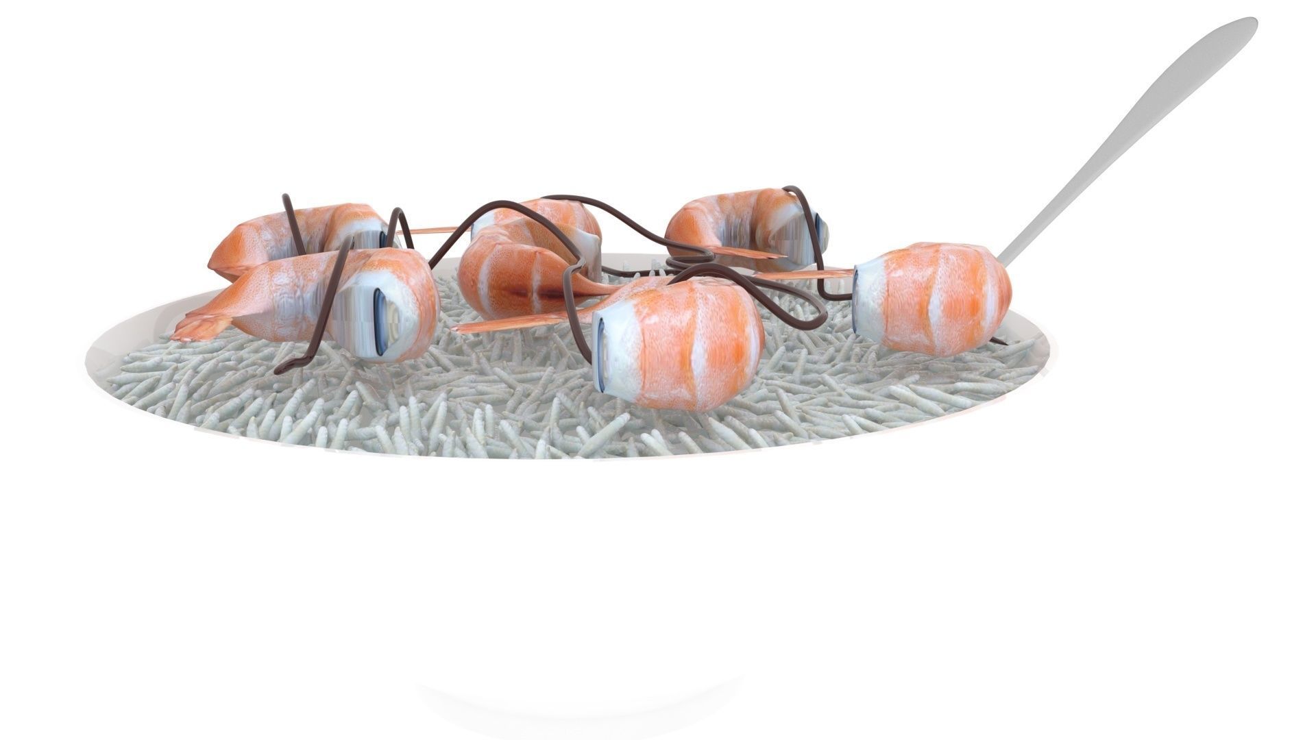 Rice With Shrimps 3D model_10
