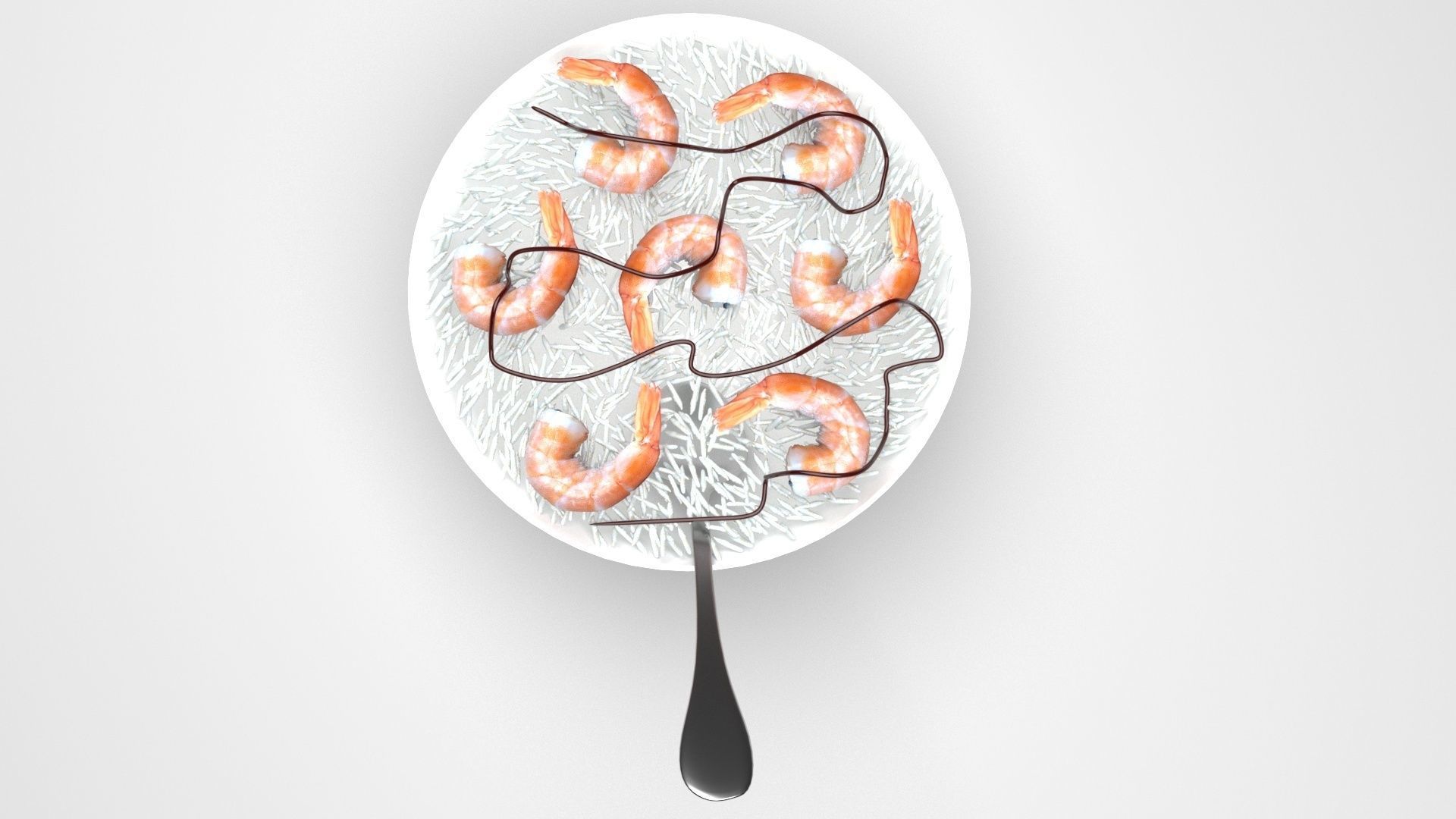 Rice With Shrimps 3D model_3