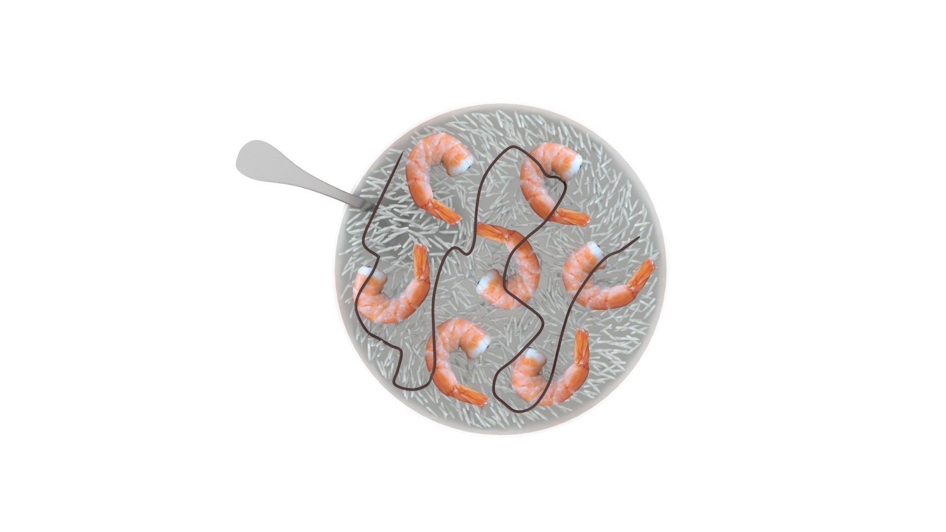 Rice With Shrimps 3D model_14