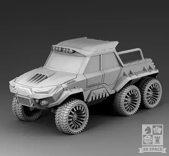 Futuristic All-terrain Vehicle 3D print model