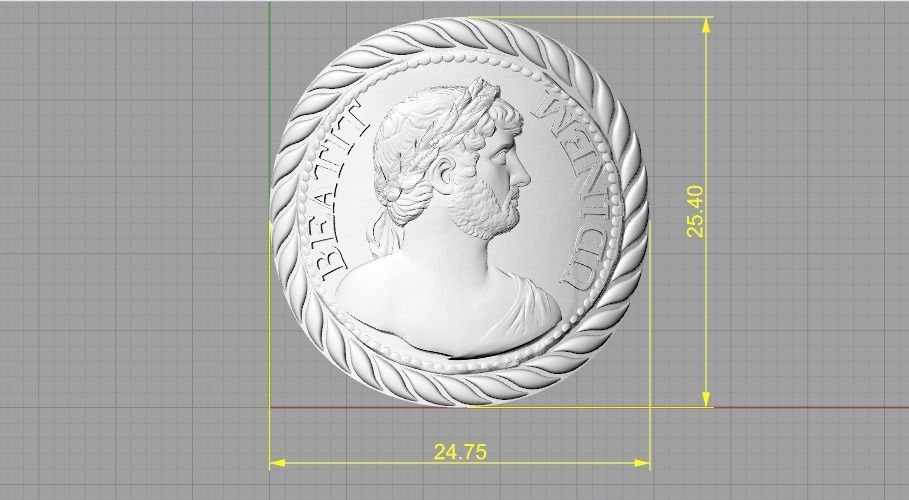 Coin N012499 3D print model_7