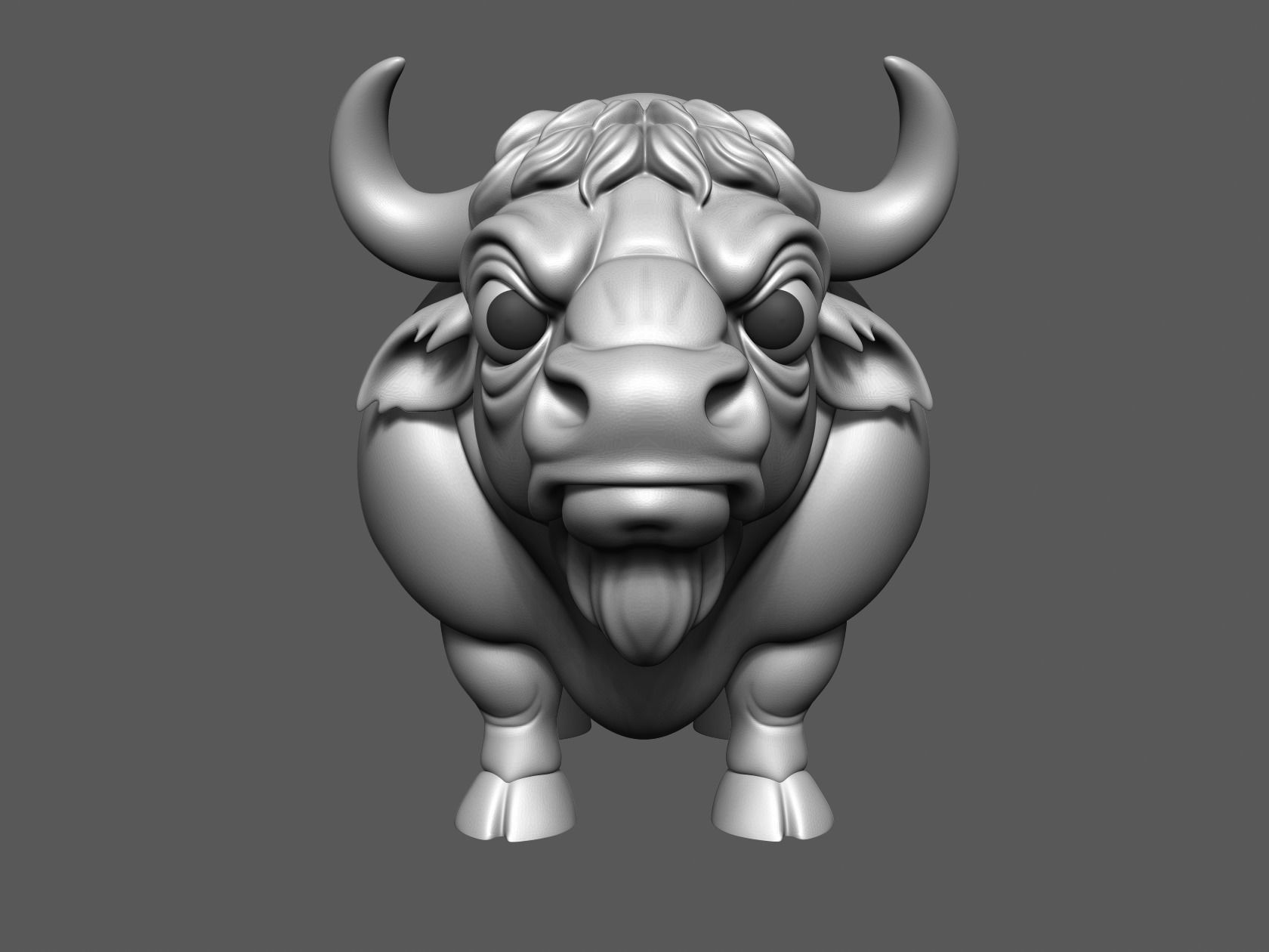 Buffalo Cartoon 3D print model_22