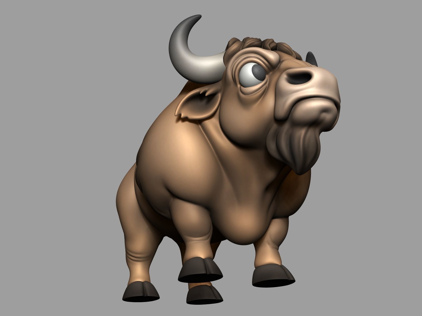 Buffalo Cartoon 3D print model_19