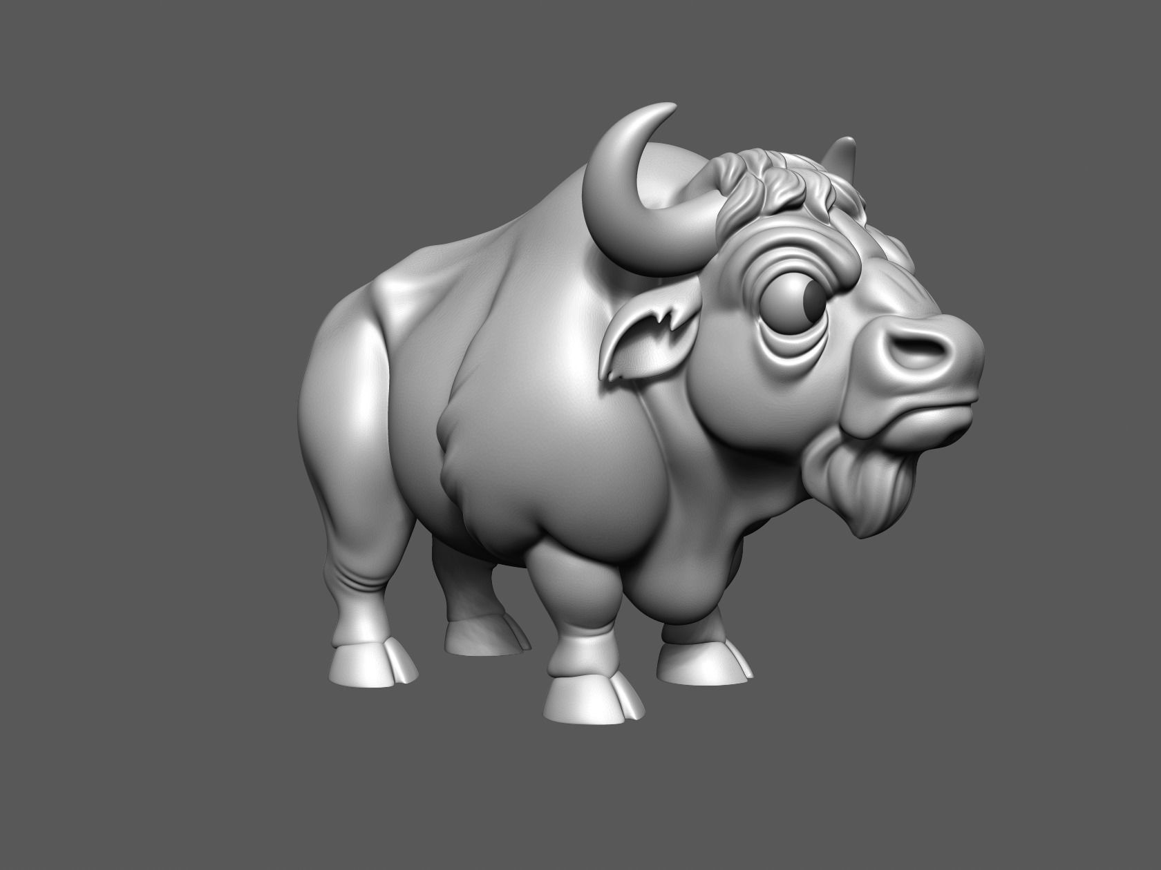 Buffalo Cartoon 3D print model_23