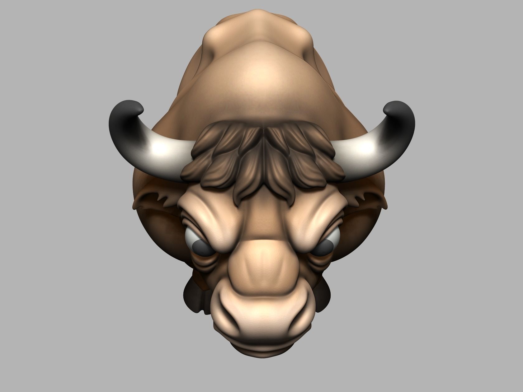 Buffalo Cartoon 3D print model_20