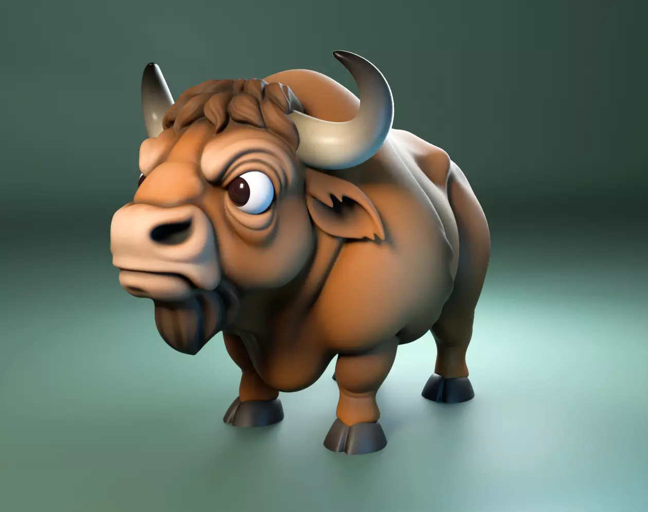 Buffalo Cartoon 3D print model_0