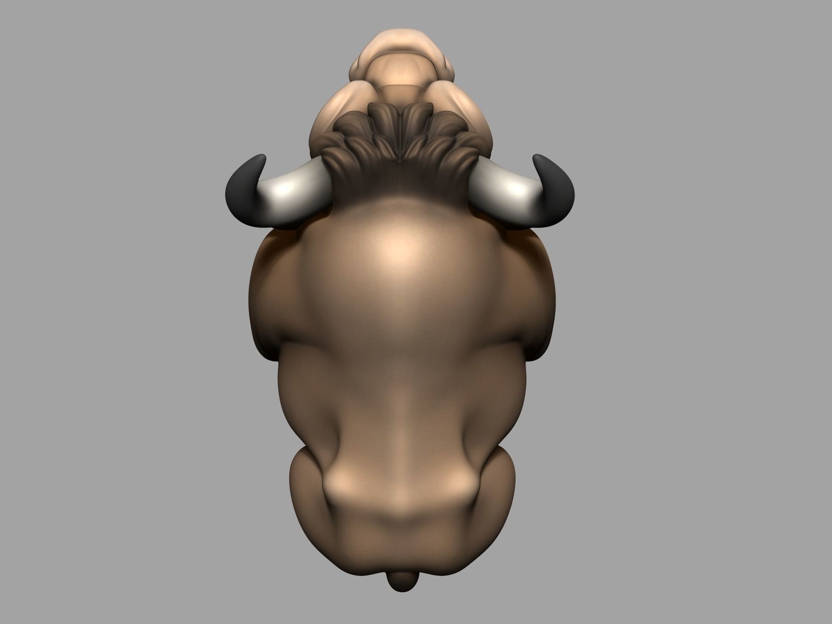 Buffalo Cartoon 3D print model_17
