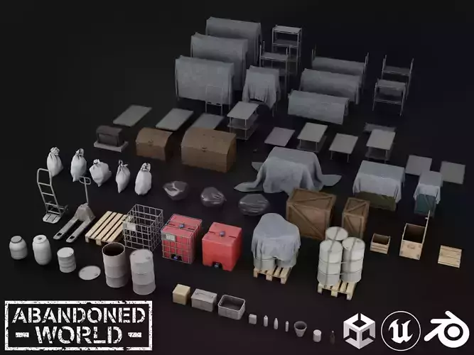 Warehouse Props Pack Low-poly 3D model
