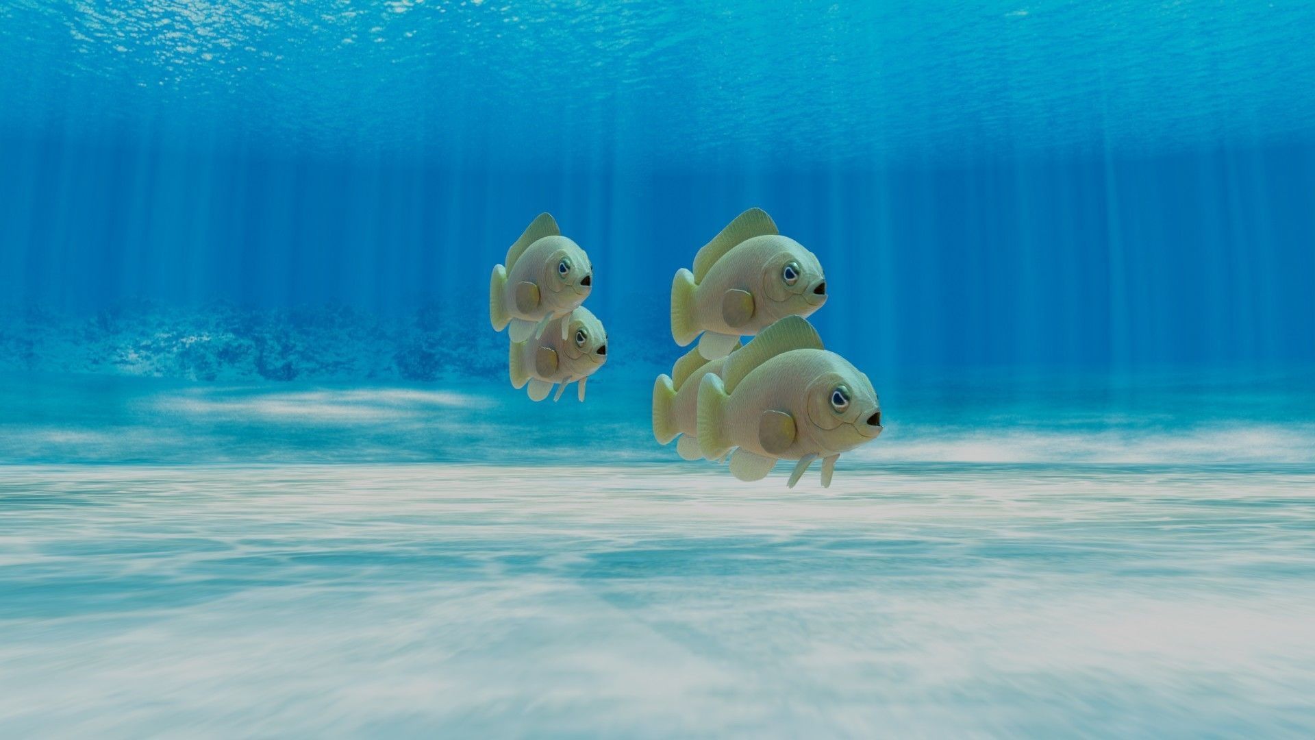 Yellow Dottyback Fish 3D model_5