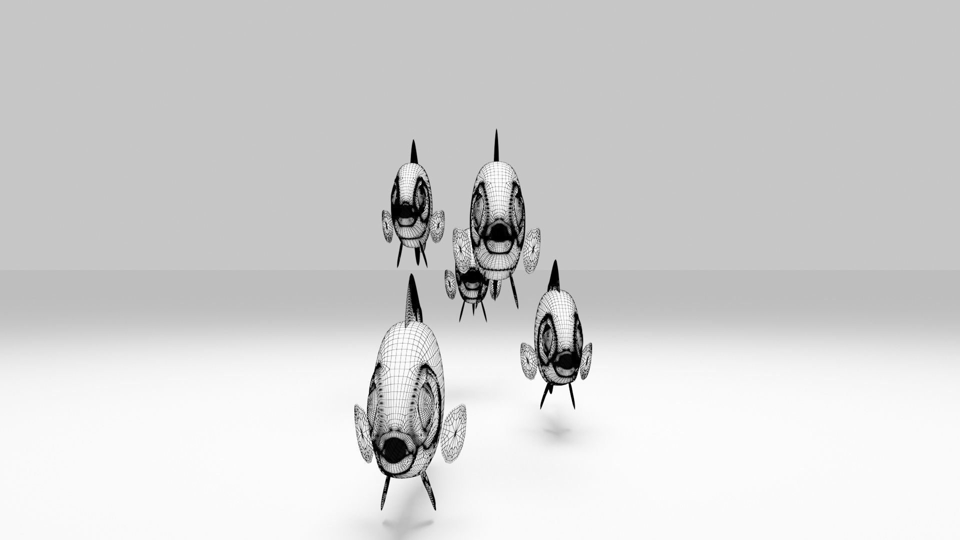 Yellow Dottyback Fish 3D model_8