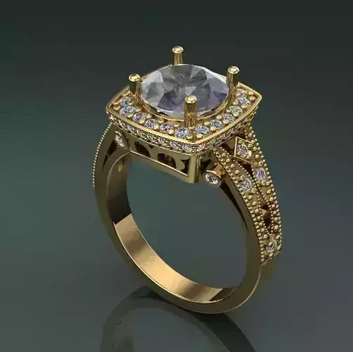 Ring with patterns N012481