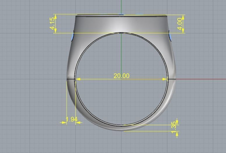 Ring N012480 3D print model_7