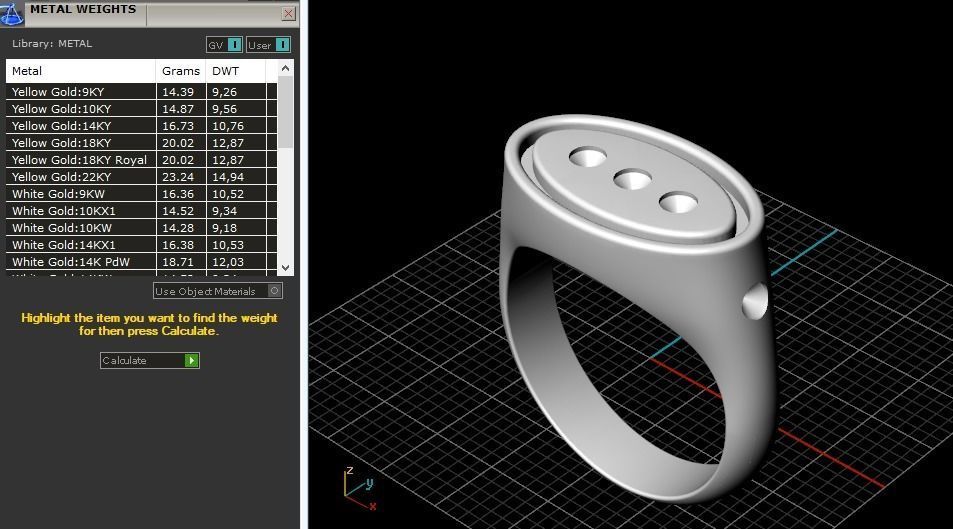 Ring N012480 3D print model_10