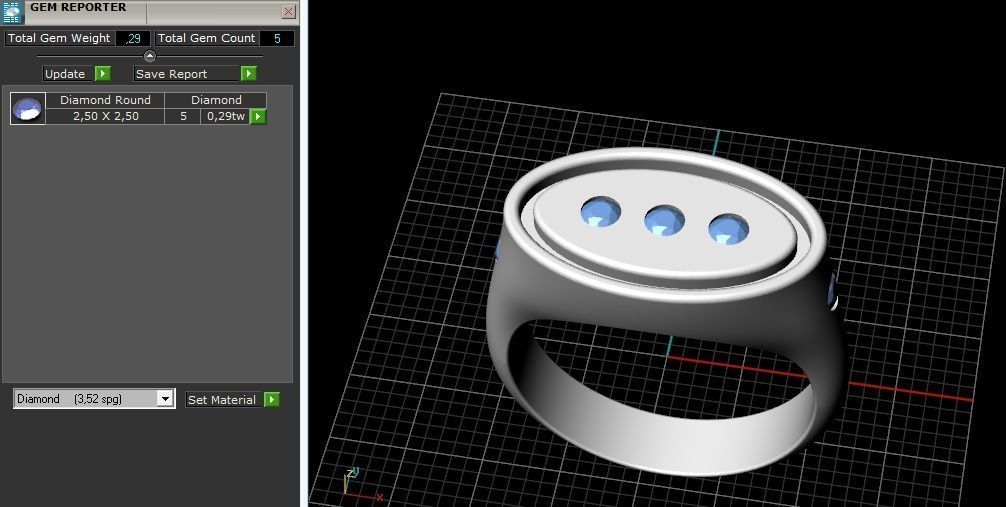 Ring N012480 3D print model_11